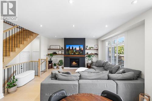 1344 Gull Crossing, Pickering, ON - Indoor Photo Showing Living Room With Fireplace