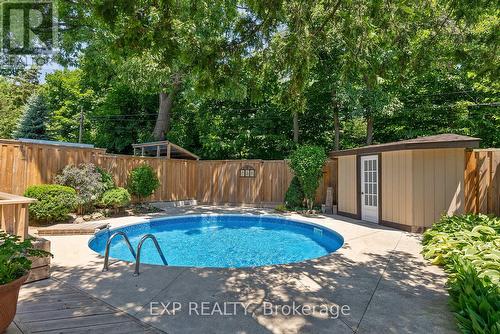 3245 Queen Frederica Drive, Mississauga, ON - Outdoor With In Ground Pool With Deck Patio Veranda With Backyard
