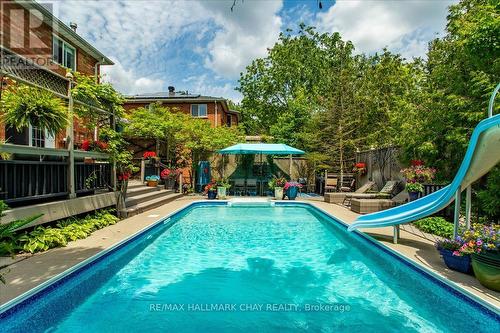 16 Gables Way, Barrie, ON - Outdoor With In Ground Pool With Backyard