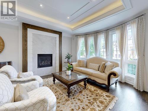 75 Child Drive, Aurora, ON - Indoor Photo Showing Living Room With Fireplace