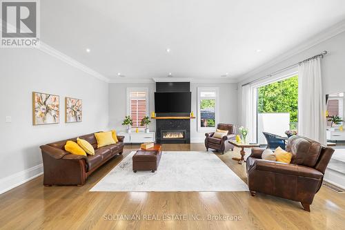 111 Codsell Avenue, Toronto, ON - Indoor Photo Showing Living Room With Fireplace