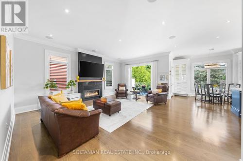 111 Codsell Avenue, Toronto, ON - Indoor Photo Showing Living Room With Fireplace