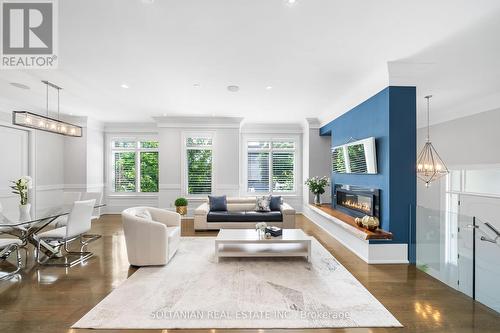 111 Codsell Avenue, Toronto, ON - Indoor Photo Showing Living Room With Fireplace