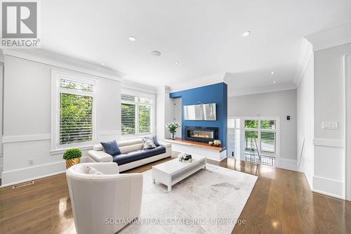 111 Codsell Avenue, Toronto, ON - Indoor Photo Showing Living Room With Fireplace