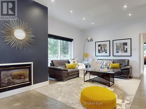 249 Maxome Avenue, Toronto, ON - Indoor Photo Showing Living Room With Fireplace