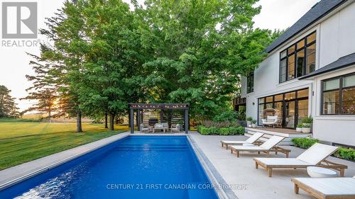 22111 Valleyview Road, Thames Centre, ON - Outdoor With In Ground Pool With Deck Patio Veranda