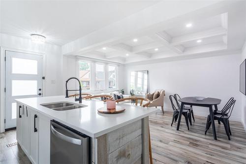 107 Ivon Avenue, Hamilton, ON - Indoor Photo Showing Kitchen With Double Sink