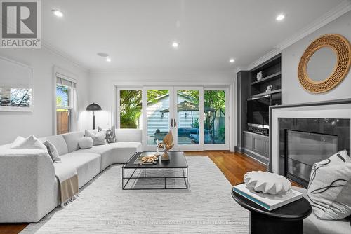 16 Gormley Avenue, Toronto, ON - Indoor Photo Showing Living Room With Fireplace