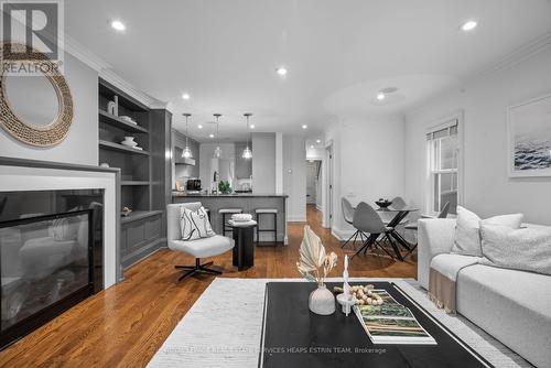 16 Gormley Avenue, Toronto, ON - Indoor Photo Showing Living Room With Fireplace