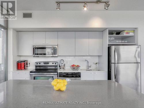 1514 - 103 The Queensway, Toronto, ON - Indoor Photo Showing Kitchen With Stainless Steel Kitchen With Upgraded Kitchen