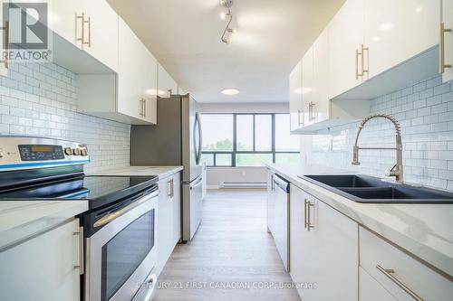 804 - 135 Baseline Road W, London, ON - Indoor Photo Showing Kitchen With Double Sink With Upgraded Kitchen