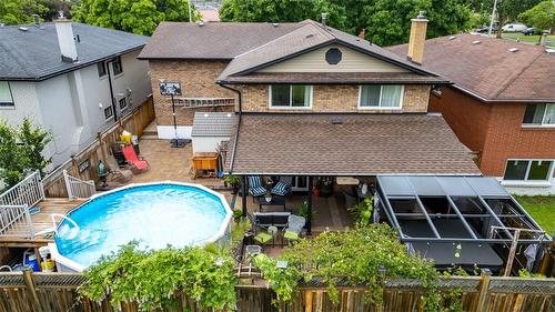288 Celtic Drive, Hamilton, ON - Outdoor With Above Ground Pool With Exterior