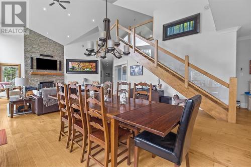 A55 Deer Park Road, Deer Park, NL - Indoor Photo Showing Dining Room With Fireplace