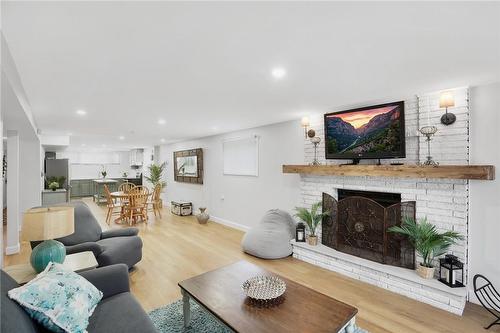 87 Essling Avenue, Hamilton, ON - Indoor Photo Showing Living Room With Fireplace