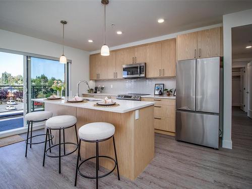 502-135 Haliburton St, Nanaimo, BC - Indoor Photo Showing Kitchen With Stainless Steel Kitchen With Upgraded Kitchen