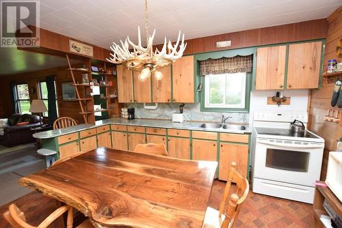 497 Acres Chiblow Lake Rd|And Brady Road, Patton Twp, Algoma District, ON - Indoor Photo Showing Kitchen With Double Sink