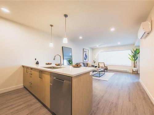 206-135 Haliburton St, Nanaimo, BC - Indoor Photo Showing Kitchen With Double Sink