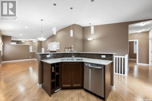 3513 Green Water Drive, Regina, SK - Indoor Photo Showing Kitchen With Upgraded Kitchen