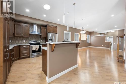 3513 Green Water Drive, Regina, SK - Indoor Photo Showing Kitchen With Upgraded Kitchen