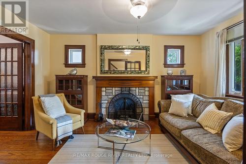 101 South Edgely Avenue, Toronto, ON - Indoor Photo Showing Living Room With Fireplace