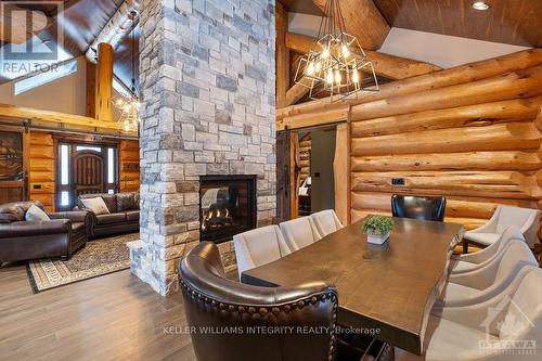 255 Maclarens Side Road, Ottawa, ON - Indoor Photo Showing Dining Room With Fireplace