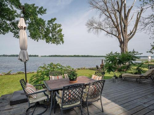 Patio - 30 Rue Signori, Noyan, QC - Outdoor With Body Of Water With Deck Patio Veranda With View