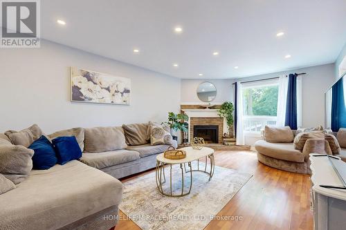 1593 Geta Circle, Pickering, ON - Indoor Photo Showing Living Room With Fireplace