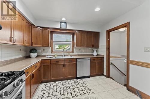 1103 Langlois Avenue, Windsor, ON - Indoor Photo Showing Kitchen With Double Sink