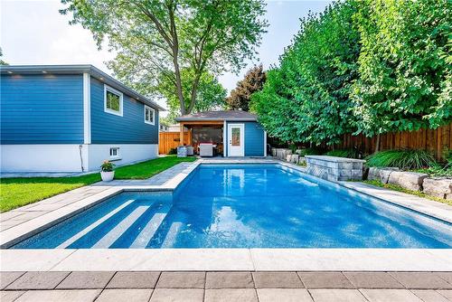 411 Sunset Drive, Oakville, ON - Outdoor With In Ground Pool With Backyard