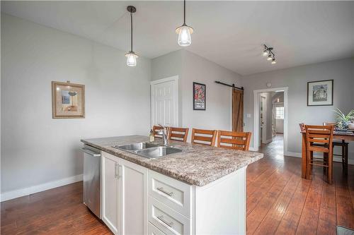 27 Shaw Street, Hamilton, ON - Indoor Photo Showing Kitchen With Double Sink