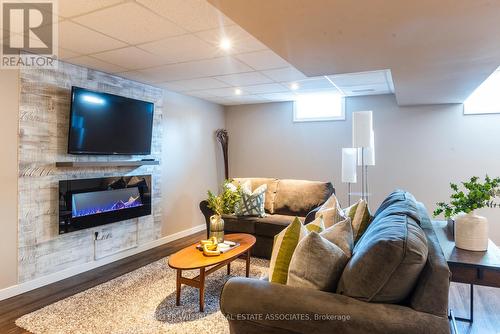 217 Baxter Street, London, ON - Indoor Photo Showing Basement With Fireplace