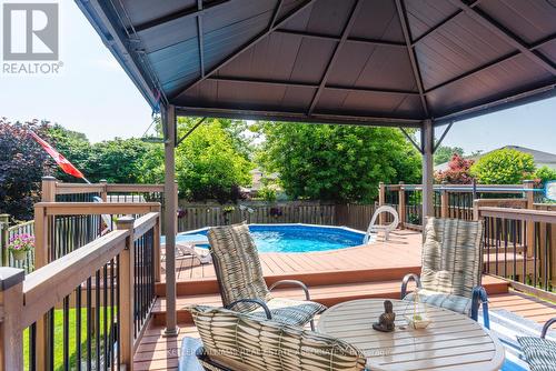 217 Baxter Street, London, ON - Outdoor With Above Ground Pool With Deck Patio Veranda With Exterior