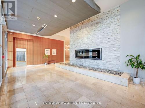 913 - 220 Burnhamthorpe Road W, Mississauga, ON - Indoor With Fireplace