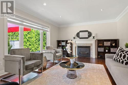 2334 Carpenters Circle, Oakville, ON - Indoor Photo Showing Living Room With Fireplace