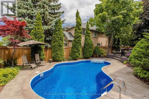 2187 Brays Lane, Oakville, ON - Outdoor With In Ground Pool With Deck Patio Veranda With Backyard
