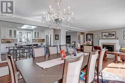 258 Westwood Drive, Oakville, ON - Indoor Photo Showing Dining Room With Fireplace