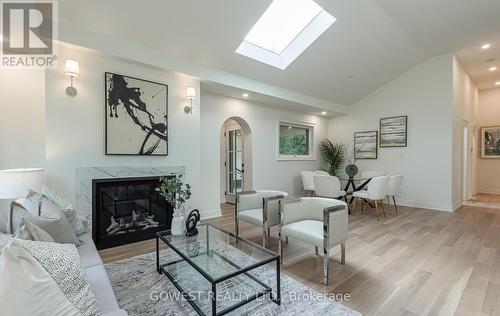 37 Cotman Crescent, Toronto, ON - Indoor Photo Showing Living Room With Fireplace