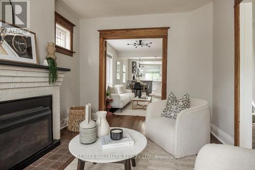 37 Normandy Boulevard, Toronto, ON - Indoor Photo Showing Living Room With Fireplace