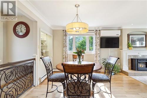 196 Bessborough Ave, Moncton, NB - Indoor Photo Showing Dining Room With Fireplace