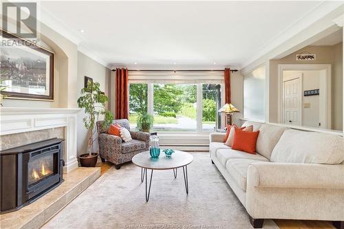 196 Bessborough Ave, Moncton, NB - Indoor Photo Showing Living Room With Fireplace