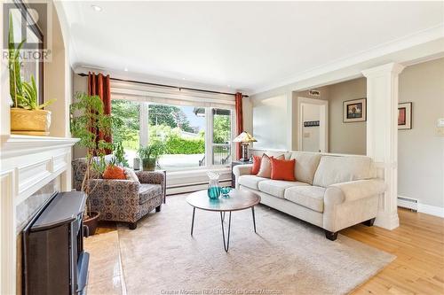 196 Bessborough Ave, Moncton, NB - Indoor Photo Showing Living Room With Fireplace