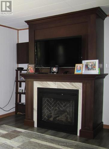 203 Crosby Drive, Kawartha Lakes, ON - Indoor Photo Showing Living Room With Fireplace