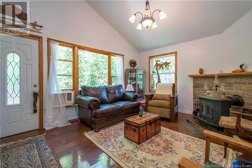 97 Olinville Road, Central Greenwich, NB - Indoor Photo Showing Living Room With Fireplace