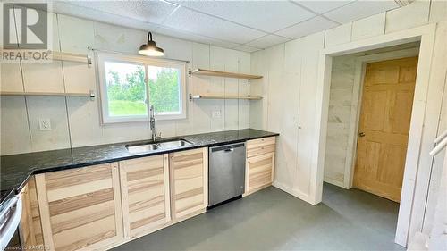 New kitchen cupboards - 498 Bruce Road 13, Saugeen Indian Reserve 29, ON - Indoor Photo Showing Kitchen With Double Sink