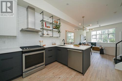 208 - 235 Medland Street, Toronto, ON - Indoor Photo Showing Kitchen With Upgraded Kitchen