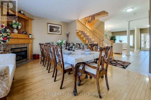 229 G A T E S T O N E Drive, Hamilton, ON - Indoor Photo Showing Dining Room With Fireplace