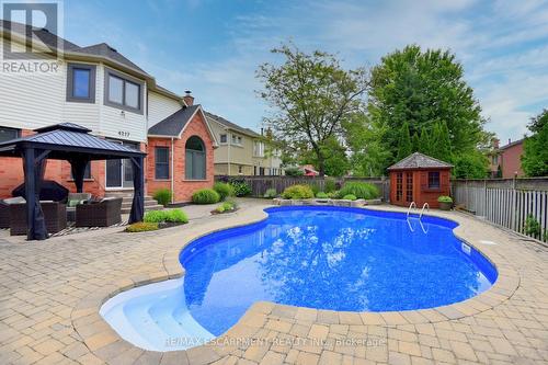 4217 Gleneagles Court, Burlington, ON - Outdoor With In Ground Pool With Deck Patio Veranda With Backyard