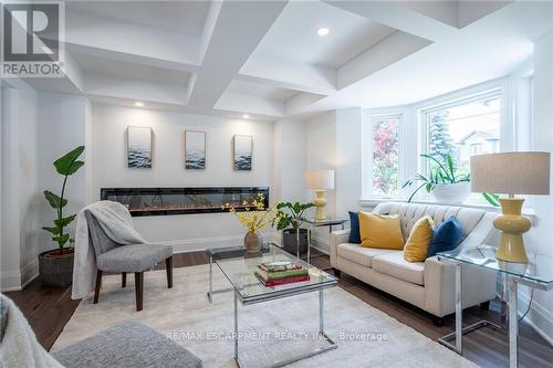 1017 Plains View Avenue, Burlington, ON - Indoor Photo Showing Living Room With Fireplace