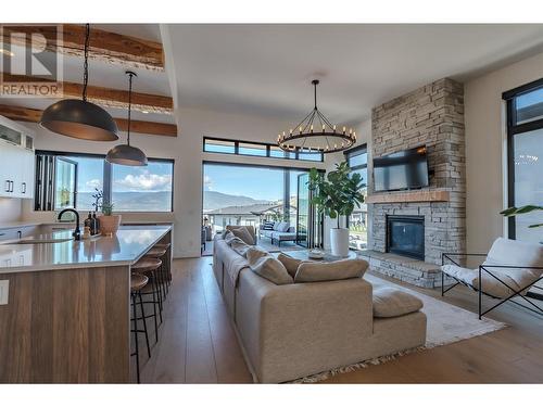 120 Fawn Court, Penticton, BC - Indoor Photo Showing Living Room With Fireplace