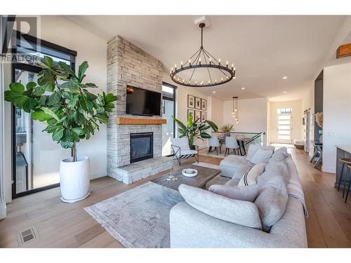 120 Fawn Court, Penticton, BC - Indoor Photo Showing Living Room With Fireplace